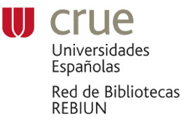 Logo de Rebiun: CRUE Universidades Españolas. Red de Bibliotecas REBIUN