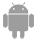 Icono con la silueta en gris de un robot humanoide con dos antenas