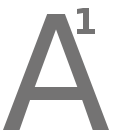 Vista de una letra A mayúscula de molde con un índice (el número 1)