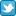 Icono de Twitter, silueta de pajarito en vuelo, en blanco sobre fondo azul