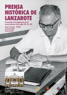 Cartel presentación digitalización de prensa histórica de Lanzarote