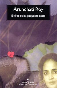 cubierta del libro con rostro de la autora sobre fondo floral púrpura