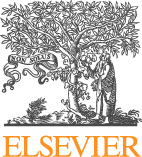 Logo de Elsevier con grabado del árbol de la ciencia.
