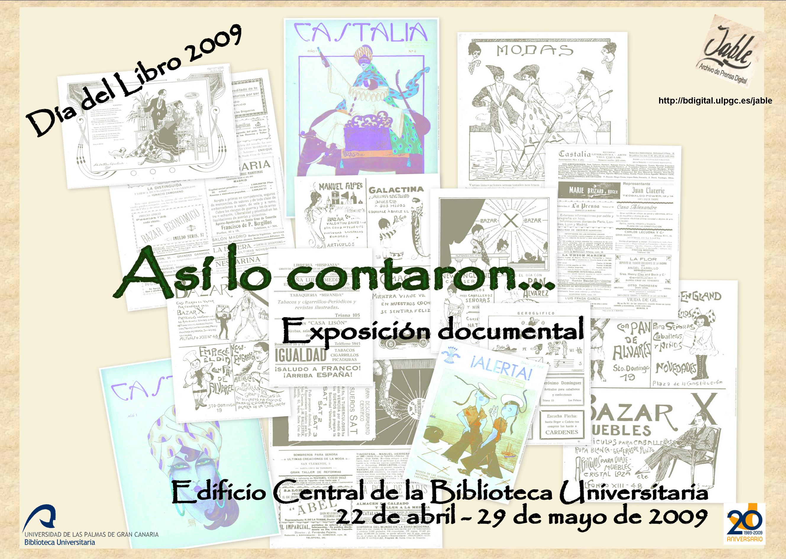 Cartel de la exposición del Día del Libro 2009