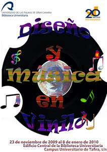 Cartel de la exposición "Diseño y música en vinilo"
