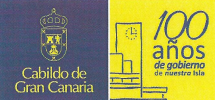 Logo del Cabildo de Gran Canaria con mención a 100 años de gobierno
