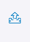 Icono de cargar o subir archivo, compuesto por una flecha hacia arriba sobre una bandeja de documentos.