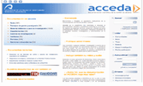 Vista de la página de inicio del portal Acceda