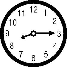 Esfera de reloj de manecillas que marca las 8 y cuarto