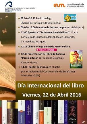 Cartel día del libro Lanzarote