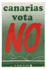 Sucesión animada de 7 carteles del movimiento antiOTAN en Canarias.