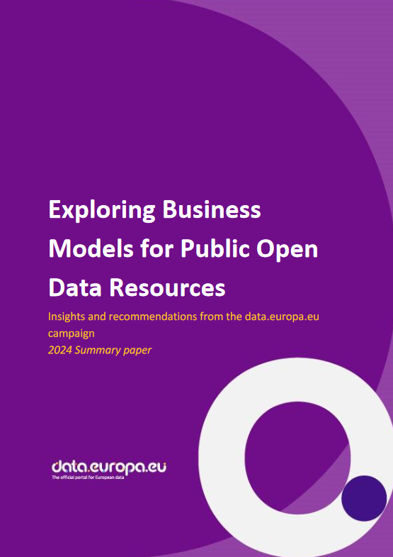 Cubierta del informe 'Exploring Business Models for Public Open Data Resources'