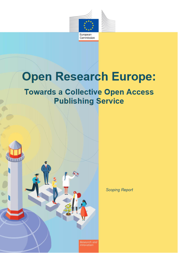 Porta del informe ‘Open research Europe: Towards a collective open access publishing service’