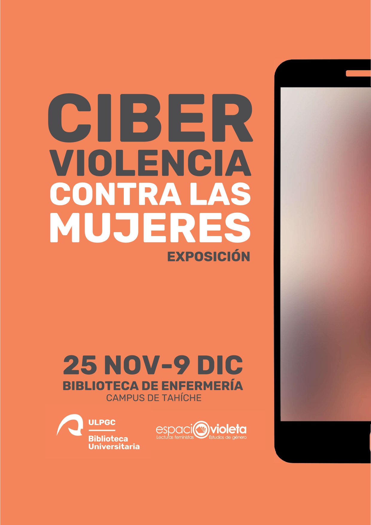 Cartel Exposición Ciberviolencia conta las mujeres