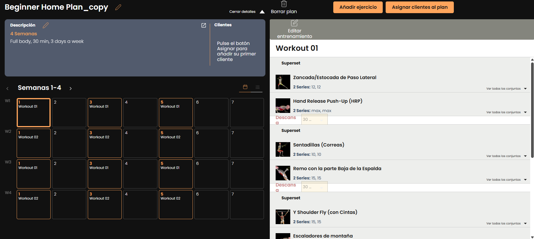 Plan de entrenamiento Muscle and Motion
