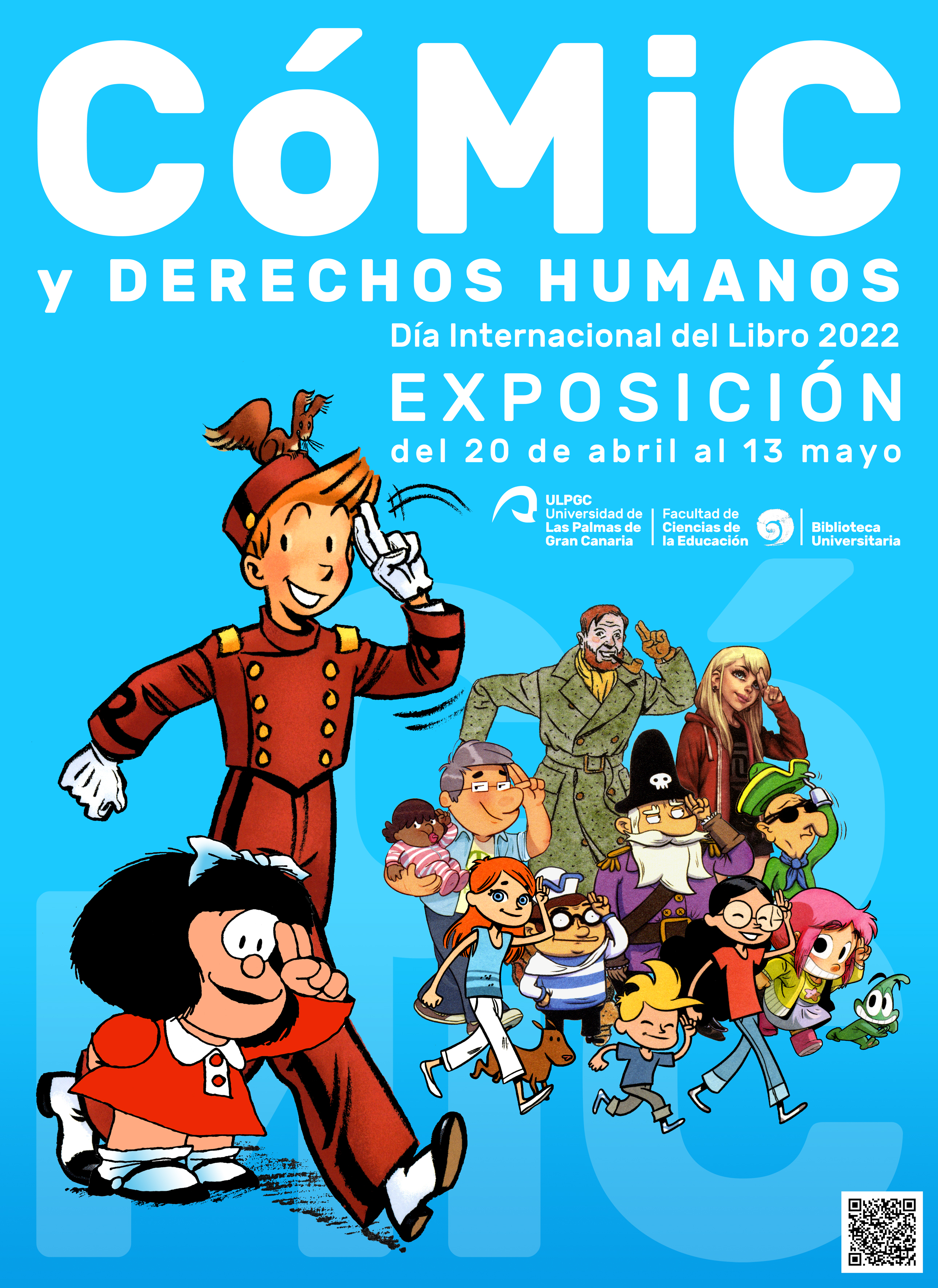 Cartel de la exposición "Comic y Derechos Humanos"