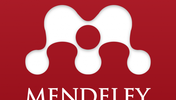 Logo Mendeley rojo y blanco