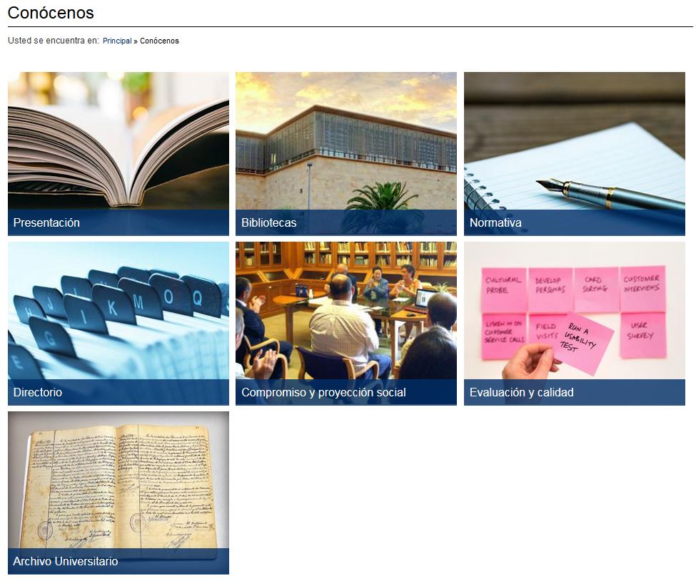 Nueva versión de la página web de la Biblioteca Universitaria