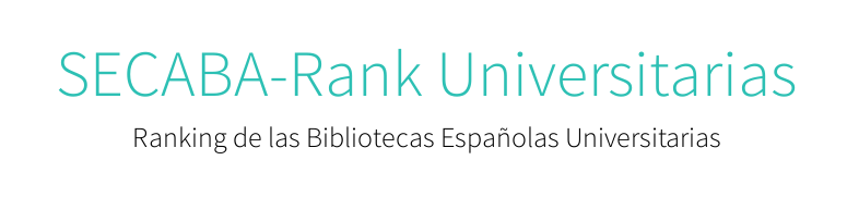 SECABA-Rank Universitarias. Ranking de las bibliotecas españolas universitarias