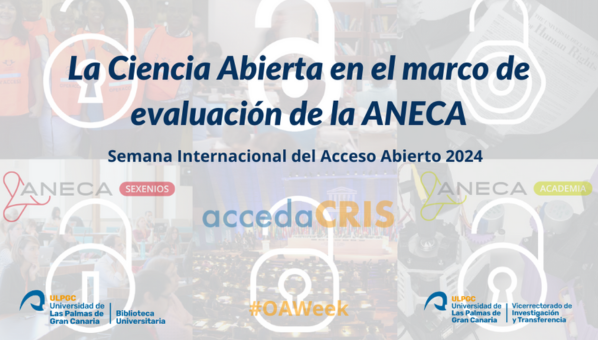 Cartel del seminario “La Ciencia Abierta en el marco de evaluación de la ANECA”