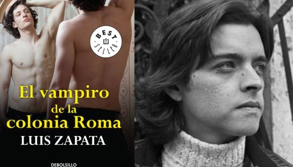 Cubierta del libro "El vampiro de la colonia Roma" con la imag
