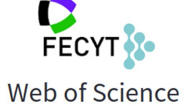 Logos de Clarivate, FECYT y Web of Science