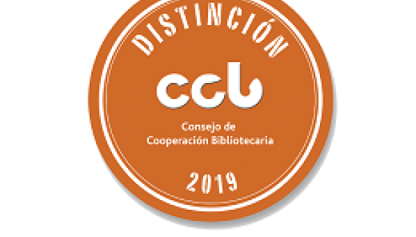 Sello Distinción CCB 2019 del Consejo de Cooperación Bibliotecaria