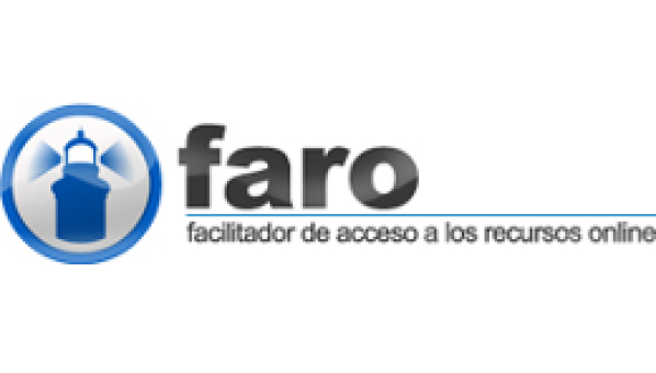 Logotipo de Faro, con el texto facilitador del acceso a los recursos "online"