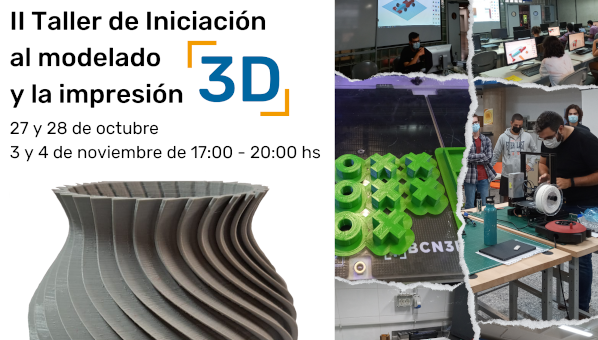 Imágenes del taller de modelado e impresión 3D
