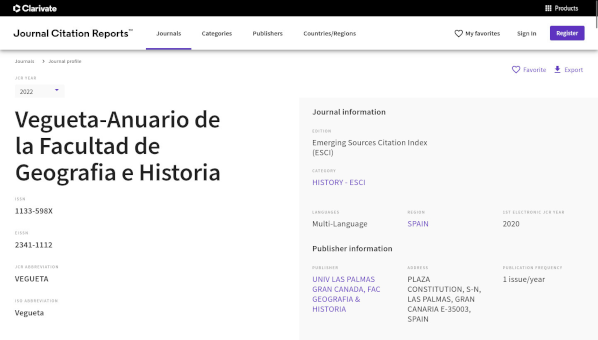 Ya está disponible la edición 2023 de Journal Citation Reports