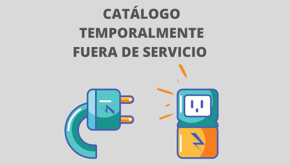 Imagen dibujada y coloreada de enchufe desconectado
