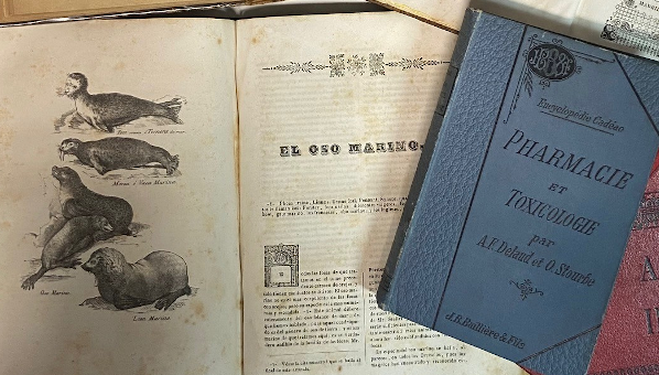 Imagen de libros antiguos de veterinaria