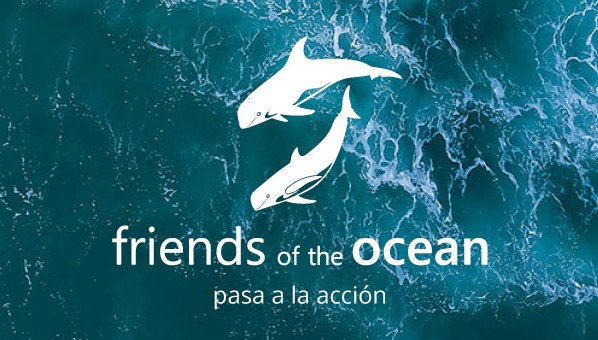 Logo Friends of the ocean. Pasa a la acción.