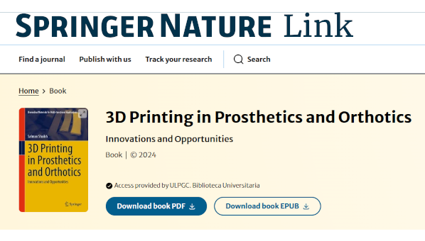 Vista de un libro en el portal de Springer Nature Link