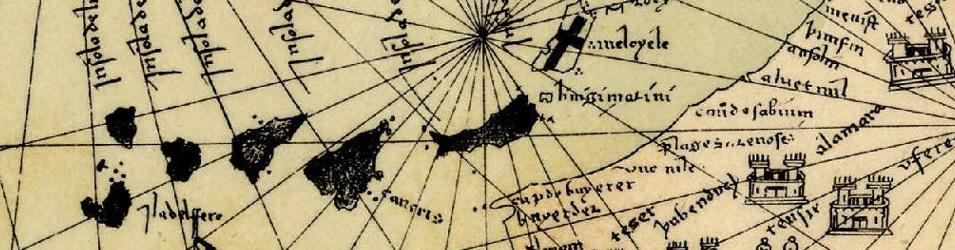 Mapa antiguo de las Islas Canarias 