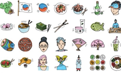 28 iconos de distintos elementos de la cultura coreana.